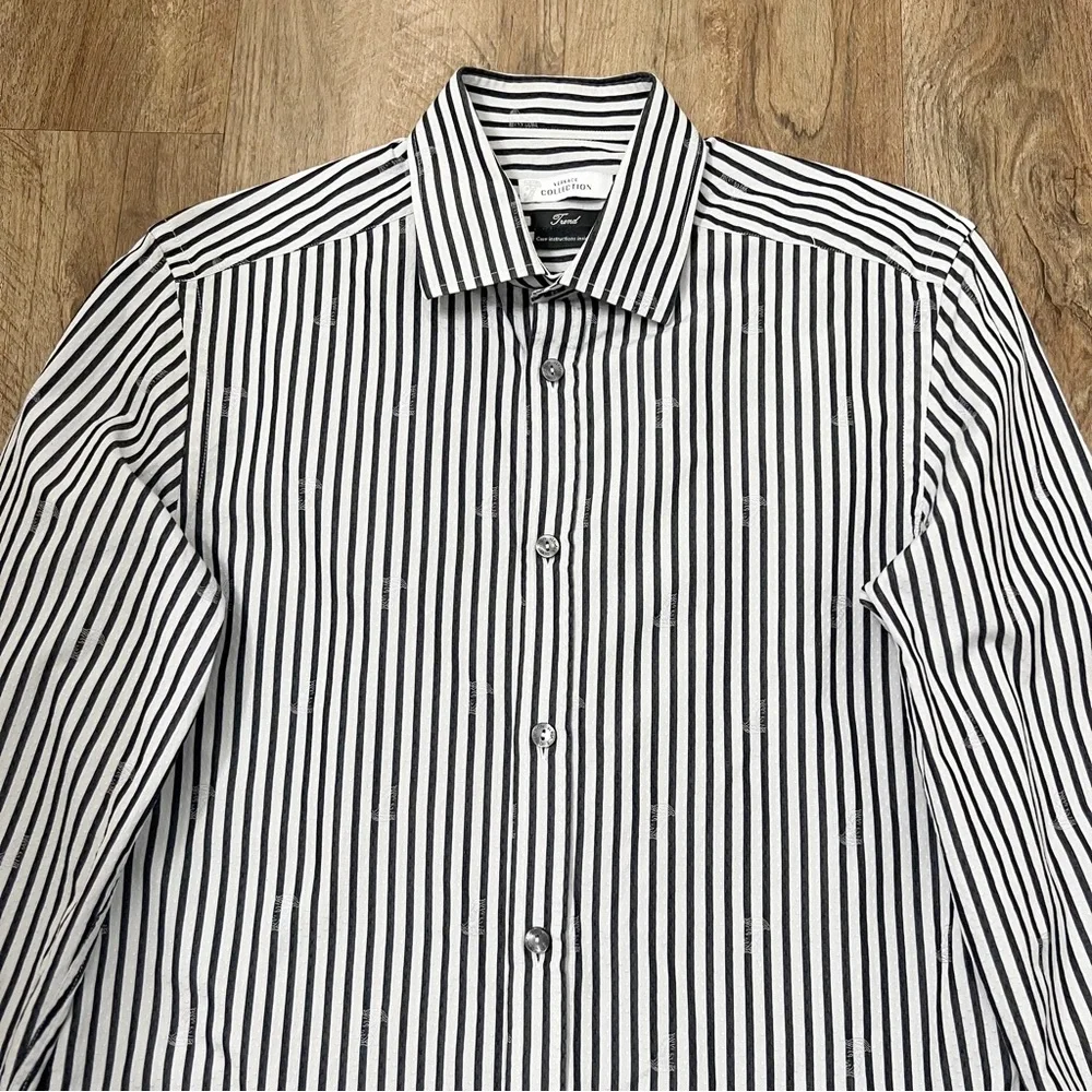 Versace Collection Trend Men’s Stripe Dress Shirt - Picture 5 of 12